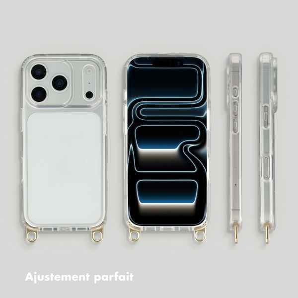 Selencia Coque arrière avec crochets amovibles Apple iPhone 17 Pro - Transparent