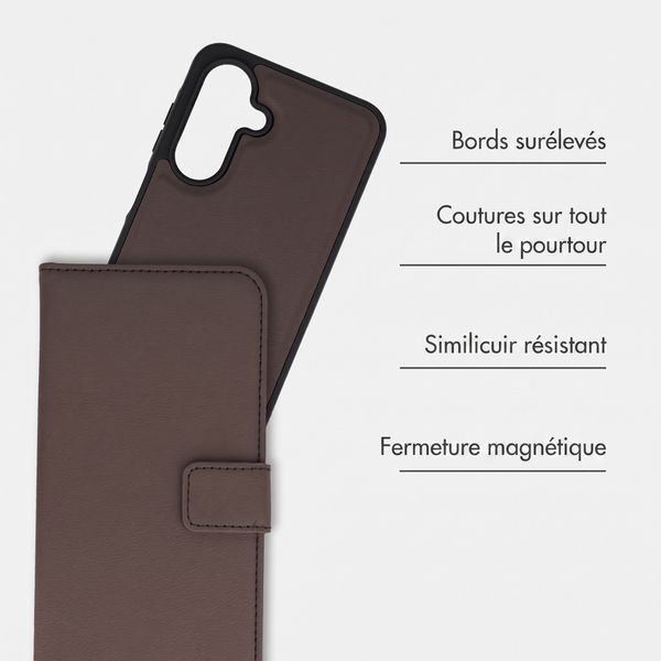 imoshion Étui portefeuille luxe 2-en-1 amovible Samsung Galaxy A26 - Marron
