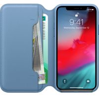 Apple Étui de télephone portefeuille Leather Folio Apple iPhone X / Xs - Cape Cod Blue