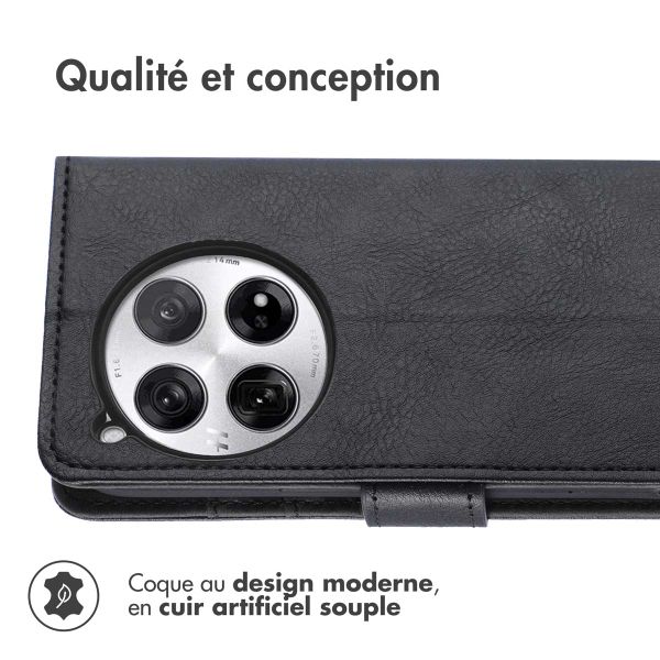 imoshion Étui de télephone portefeuille de luxe OnePlus 12 - Noir