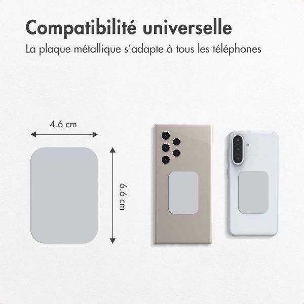 imoshion Plaque métallique pour support magnétique - Gris