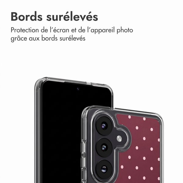 imoshion Coque Design Samsung Galaxy S27 / S26 - Polka Dot Bordeaux