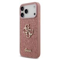 Guess Coque 4G Metal Logo Glitter Apple iPhone 17 Pro - Rose