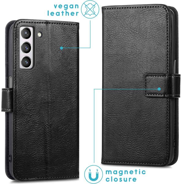 imoshion Étui de télephone portefeuille de luxe Samsung Galaxy S21 FE - Noir