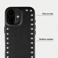 Selencia Coque arrière Studs avec MagSafe Apple iPhone 17 - Velvet Black