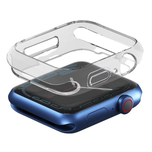 Uniq 2x Coque Glase Softcase Apple Watch 7 / 8 / 9 - 41 mm - Clear / Smoke