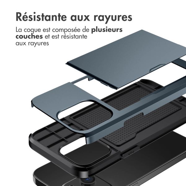 imoshion Coque arrière avec porte-cartes Apple iPhone 13 - Bleu foncé