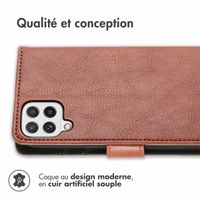 imoshion Étui de télephone portefeuille de luxe Samsung Galaxy M22 / A22 (4G) - Marron