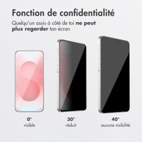 Accezz Protection d'écran en verre trempé avec filtre de confidentialité + Applicateur Samsung Galaxy S26