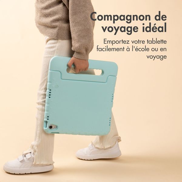 imoshion Coque kidsproof avec poignée Apple iPad 9 (2021) 10.2 pouces / iPad 8 (2020) 10.2 pouces / iPad 7 (2019) 10.2 pouces - Soft Blue