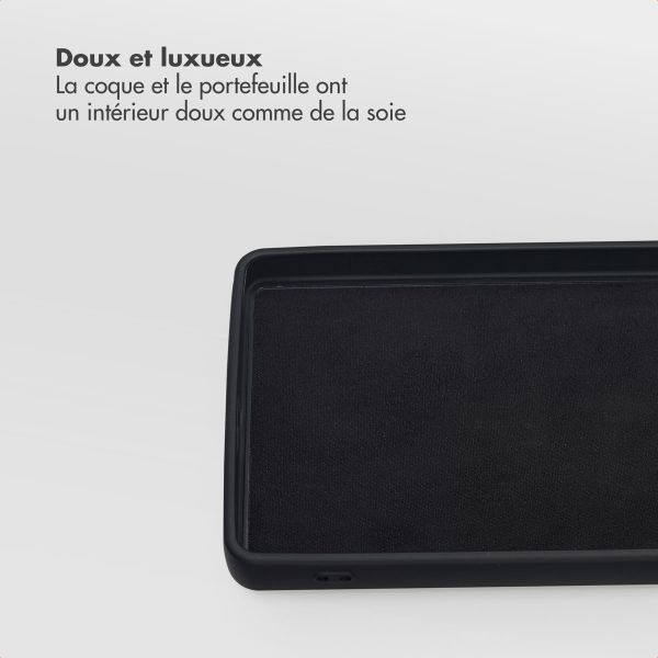 Selencia Étui portefeuille amovible Olyn avec MagSafe Samsung Galaxy S25 Ultra - Noir
