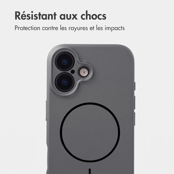 Accezz Coque Grip avec MagSafe Apple iPhone 16 - Gris