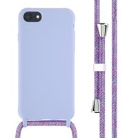 imoshion Coque en silicone avec cordon Apple iPhone SE (2022 / 2020) / 8 / 7 - Violet