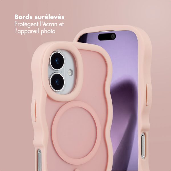Selencia Coque arrière Wavy avec MagSafe Apple iPhone 17 - Soft Pink