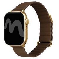 imoshion Bracelet magnétique en cuir synthétique Apple Watch | 38/40/41/42 mm - Marron