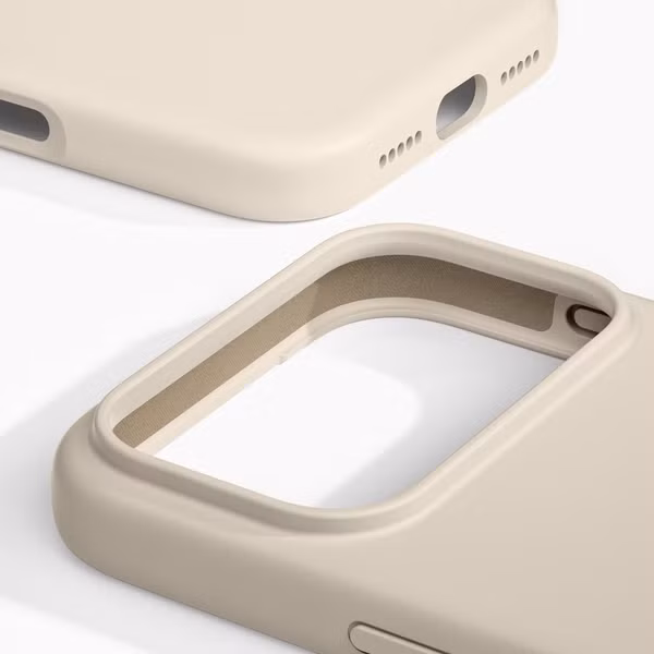 iDeal of Sweden Coque en silicone avec MagSafe Apple iPhone 18 Pro / 17 Pro - Cloud Dancer