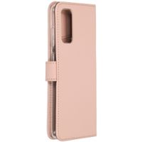 Selencia Étui portefeuille en cuir véritable Samsung Galaxy S20 - Dusty Pink
