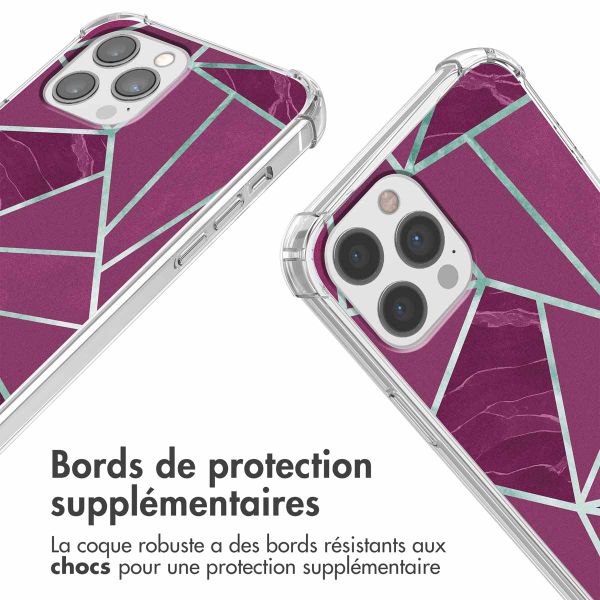 imoshion Coque Design avec cordon Apple iPhone 12 (Pro) - Bordeaux Graphic