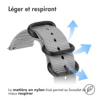 imoshion Bracelet robuste en nylon  - Connexion universelle 22 mm - Gris
