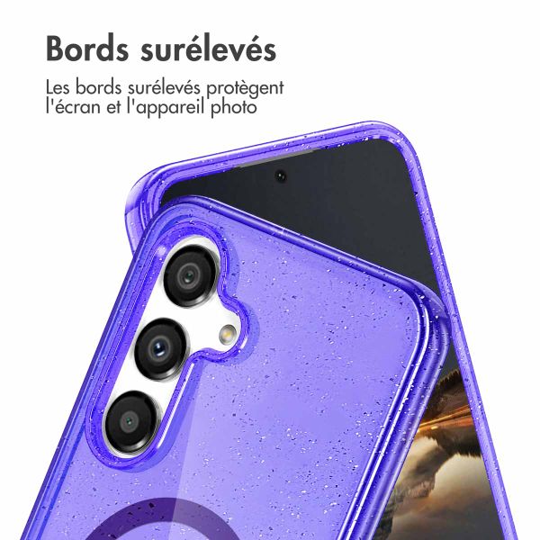 imoshion Coque Pailletée avec MagSafe Samsung Galaxy S24 - Paillettes Violet