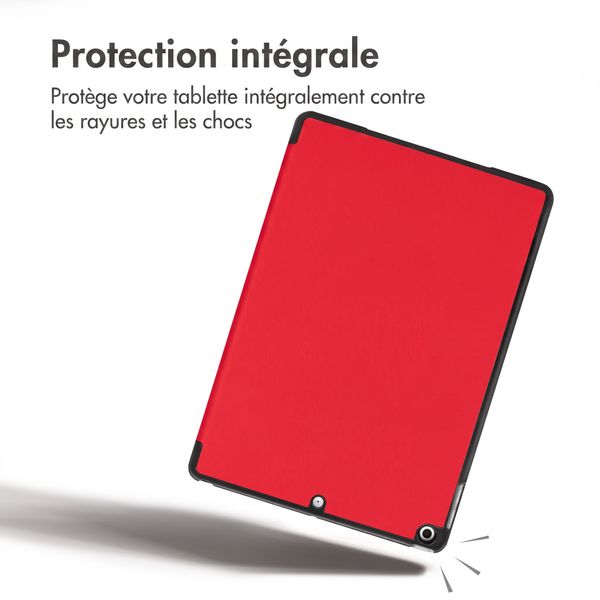 imoshion Coque tablette Trifold Apple iPad 9 (2021) 10.2 pouces / iPad 8 (2020) 10.2 pouces / iPad 7 (2019) 10.2 pouces - Rouge