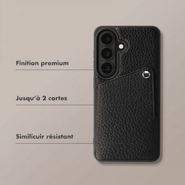 Selencia Coque Riva avec porte-cartes Samsung Galaxy S26 Plus - Noir