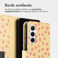 imoshion Étui de télephone portefeuille Design Samsung Galaxy A56 - Sunny Yellow Petite Flowers