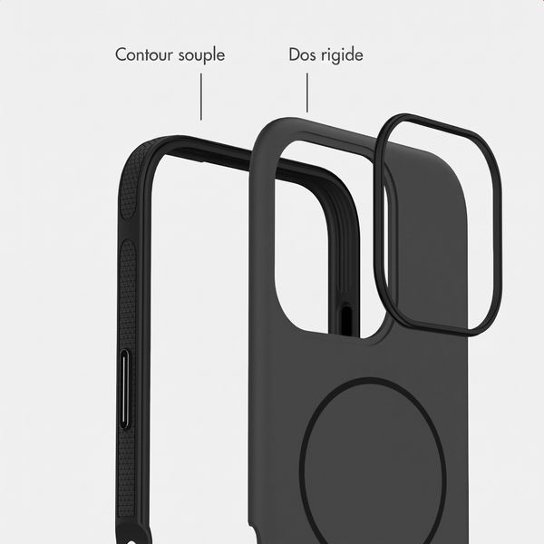 imoshion Coque arrière Color avec Thin MagSafe Ring Apple iPhone 16 Pro - Noir