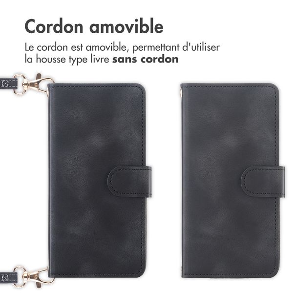 imoshion Etui de télephone portefeuille avec cordon Motorola Moto G57 Power - Noir