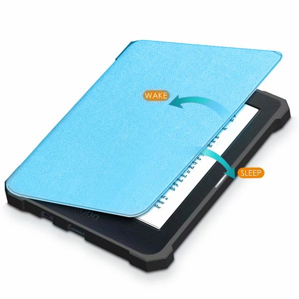 imoshion Étui de liseuse portefeuille Slim Soft Kobo Nia - Bleu clair
