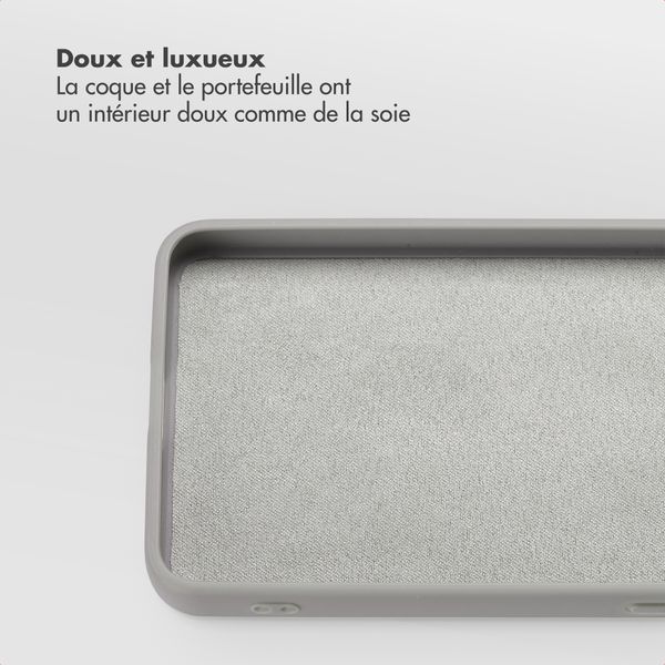 Selencia Étui portefeuille amovible Olyn avec MagSafe Samsung Galaxy S26 Plus - Gris