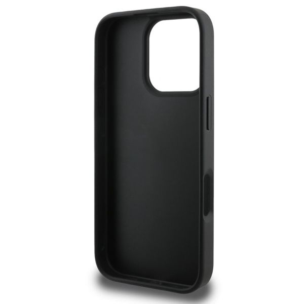 Guess Coque arrière Bottom Stripe 4G Apple iPhone 16 Pro - Gris