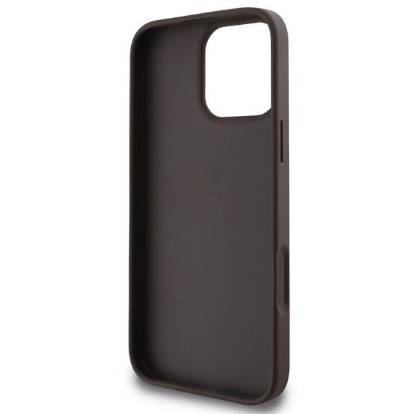 Guess Coque arrière Bottom Stripe 4G Apple iPhone 16 Pro - Marron