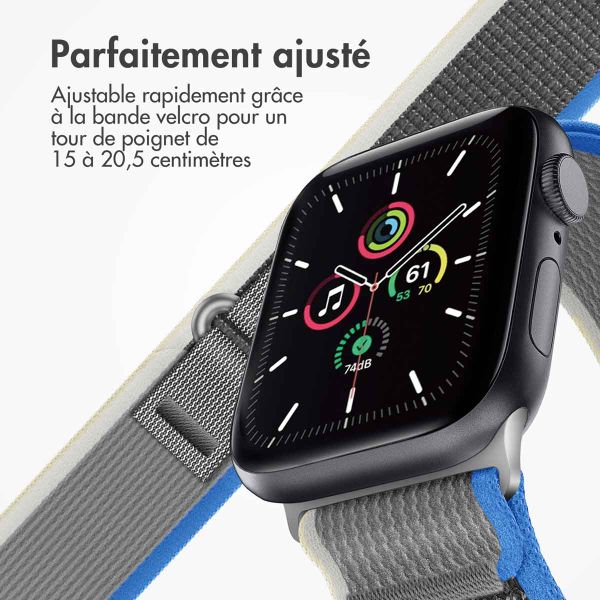 imoshion Bracelet Trail en nylon Apple Watch | 38/40/41/42 mm - Blue / Grey