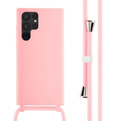 imoshion Coque en silicone avec cordon Samsung Galaxy S22 Ultra - Rose