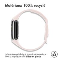 imoshion Bracelet Sport⁺ en silicone Fitbit Charge 5 / 6 - Pink & White