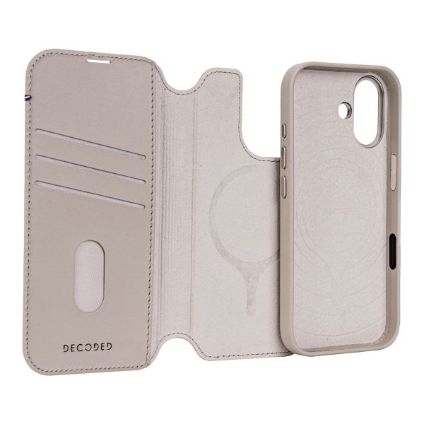 Decoded Portefeuille détachable 2 en 1 en cuir MagSafe Apple iPhone 17 - Solid Clay