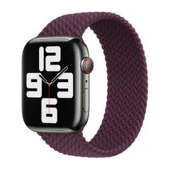 Apple Bracelet Solo tressé Apple Watch | 44/45/46/49 mm - Taille 12 - Dark Cherry