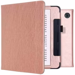 imoshion Étui de liseuse portefeuille en cuir végan Kobo Sage / Tolino Epos 3 - Rose Doré