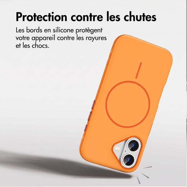imoshion Coque arrière Color avec Thin MagSafe Ring Apple iPhone 16 - Orange