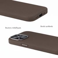 Accezz Coque arrière Mesh avec MagSafe Apple iPhone 15 - Marron