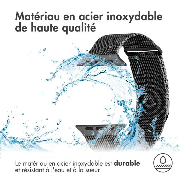 imoshion Bracelet magnétique milanais Apple Watch | 44/45/46/49 mm - Taille S - Noir