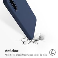 Accezz Coque Liquid Silicone Samsung Galaxy A36 / A56 - Bleu foncé