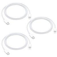 Apple Lot de 3 câbles USB-C vers Lightning dans leur emballage d'origine - Apple « d'occasion » - 1 mètre - Blanc