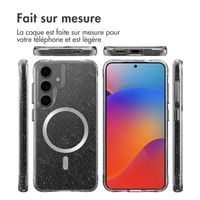 imoshion Coque arrière transparente Pailletée avec MagSafe Samsung Galaxy S25 - Argent
