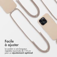 imoshion Coque arrière Color avec cordon amovible et MagSafe Apple iPhone 16 Pro - Nude