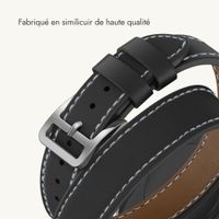 Selencia Bracelet Élan Double strap Apple Watch | 38/40/41/42 mm - Noir
