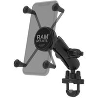 RAM Mounts Support de téléphone X-Grip® U-Bolt pour vélo / scooter / moto - Universel - Grand - Noir