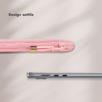 Selencia Pochette ordinateur Corduroy 13-14 pouces - Soft Blush