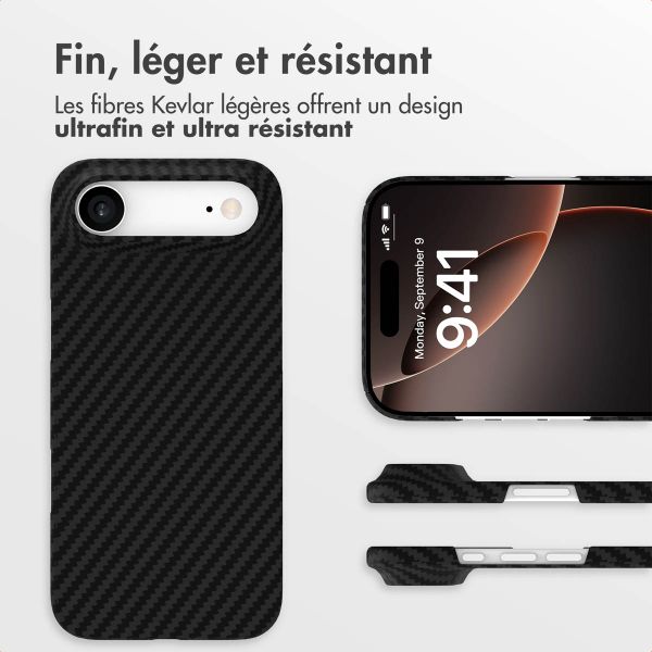 Accezz Coque Kevlar® MagSafe Apple iPhone Air - Noir